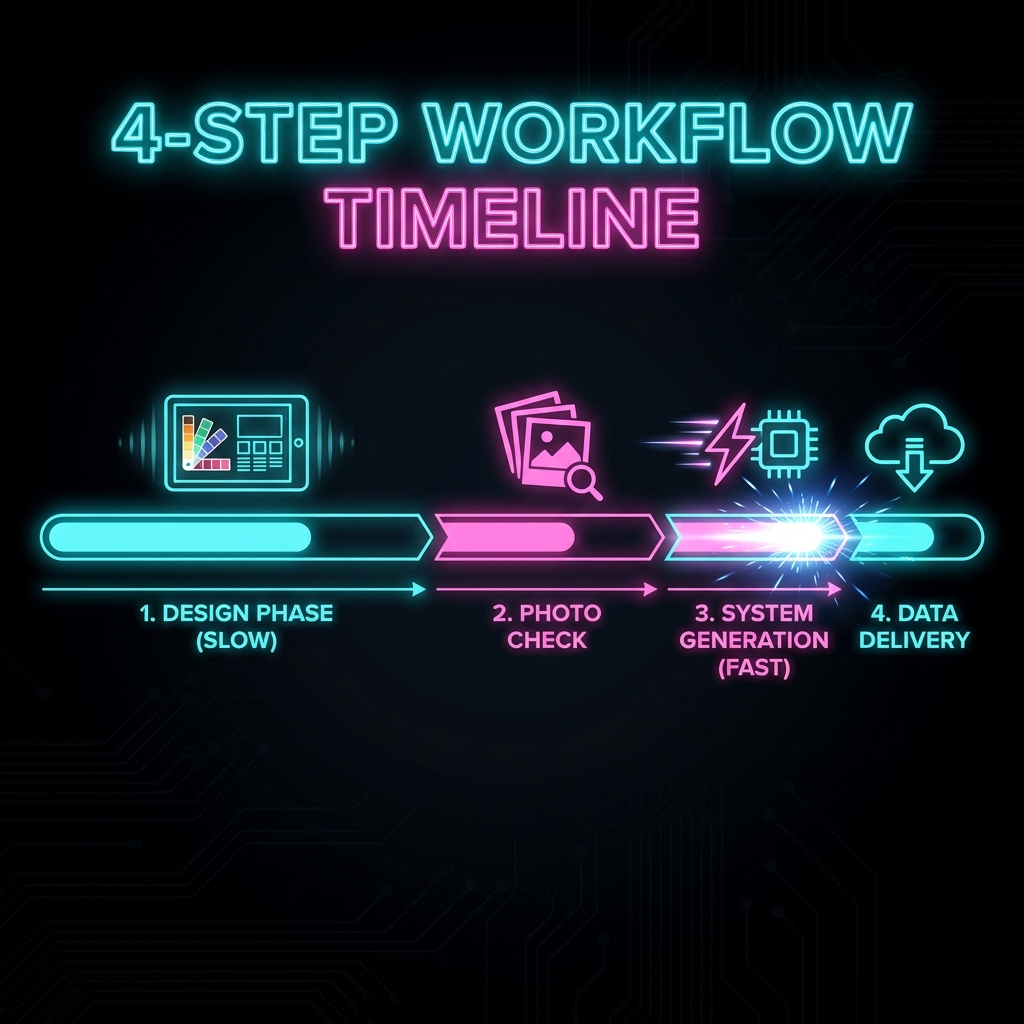 制作フローとスピードのイメージ